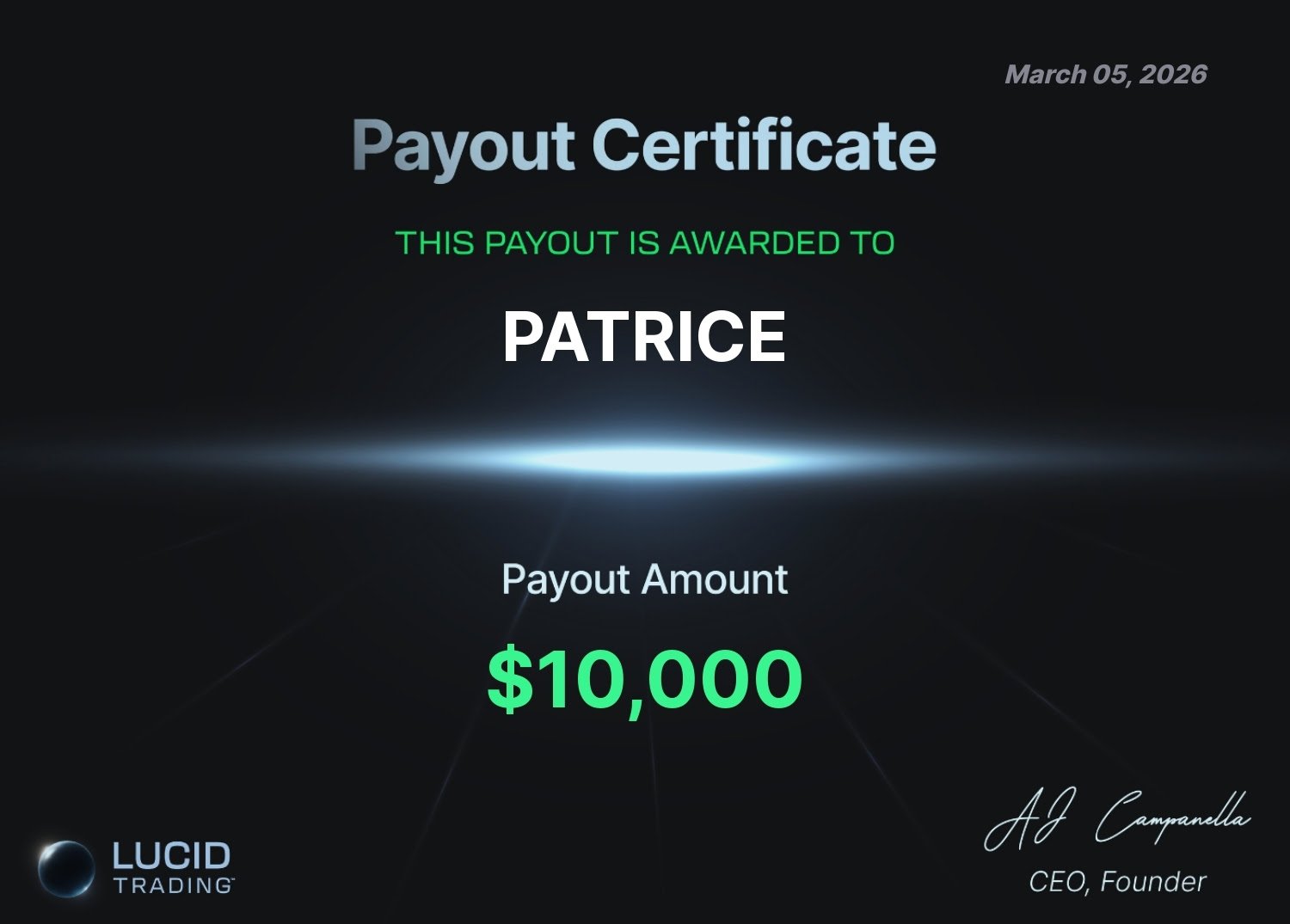Professional Funded Trader Certificate — Take Profit Trader