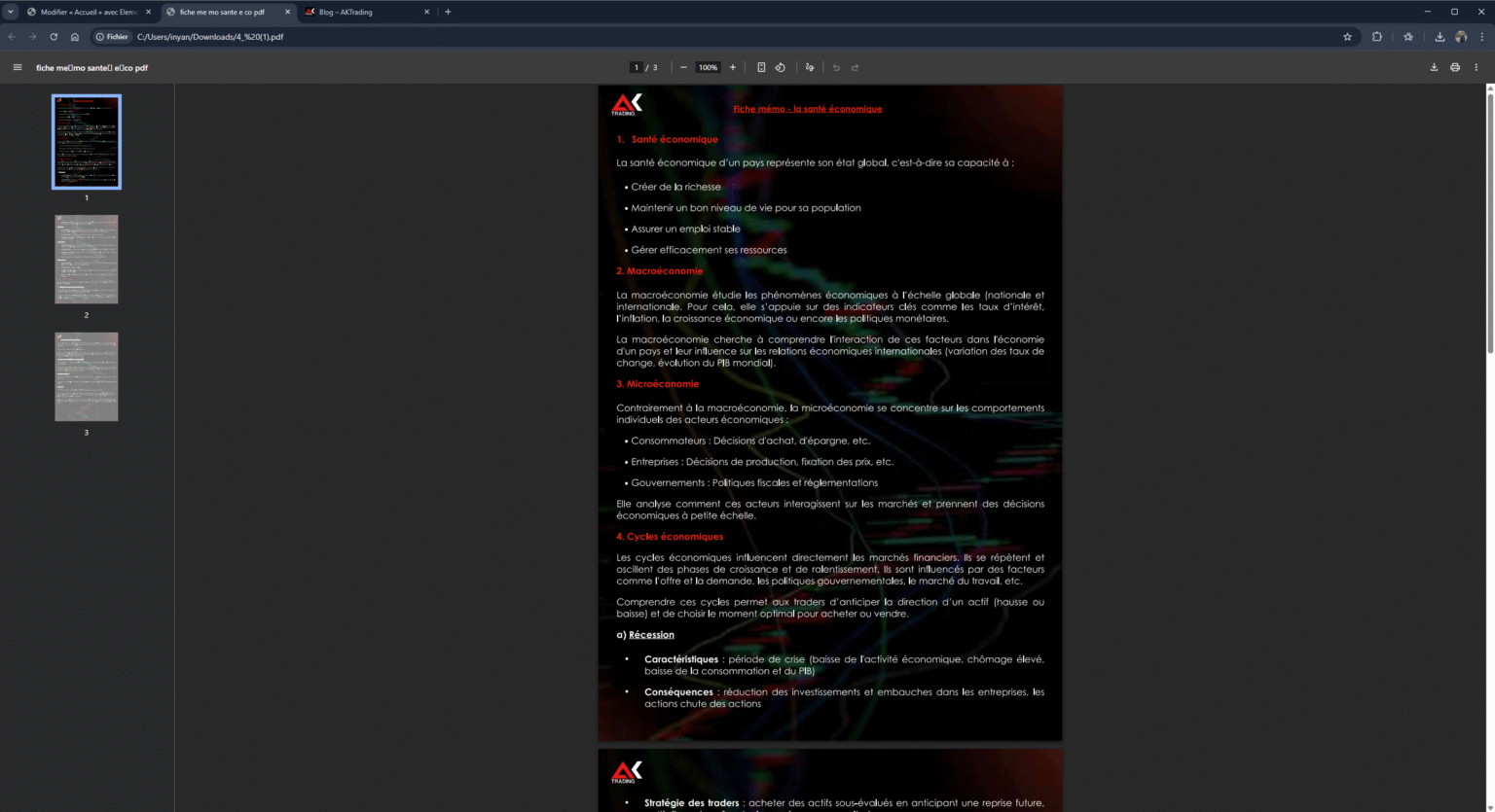 Nos supports de cours